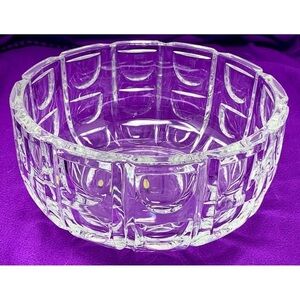 Crystal Heavy Lead Bowl – 6 lbs, 24% Lead, 8.5” Diameter, Made in Slovakia Rare